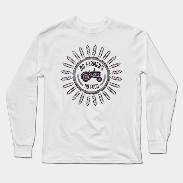 No farmers no food! Long Sleeve T-Shirt by Prita_d